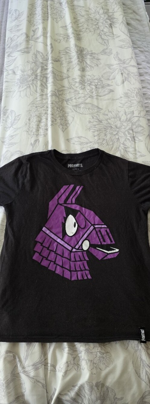 Youth Black Short-Sleeve Tee with Purple Llama Graphic